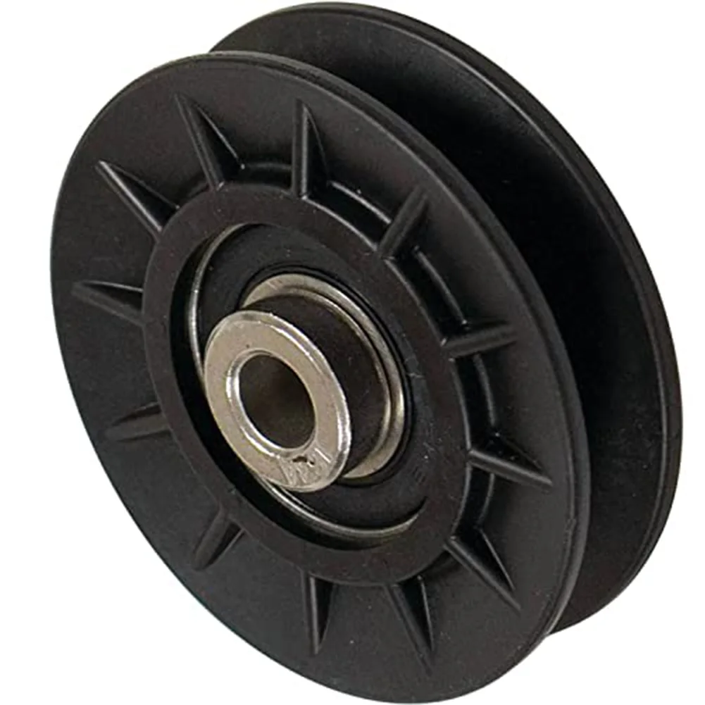 Black Mower Idler Pulley Replacement Mower Idler Pulley Replacement Part Plastic Construction Precision Dimensions For LX Series
