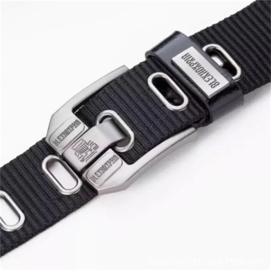 Men Pin Buckle Belt Canvas Belt Men\'Fashion Nylon Belt, Jeans Belt, Military Training Thickened Denim BeltTrend,Outdoor Casual