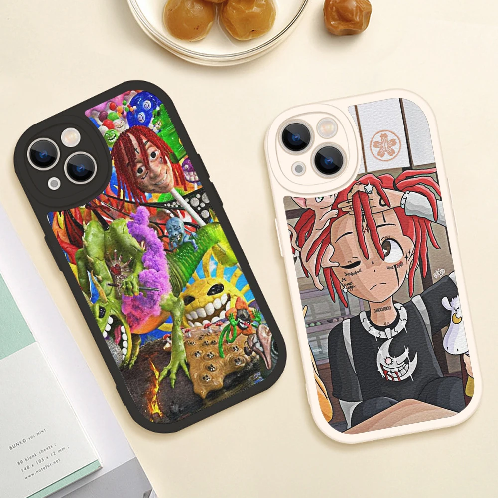 For Iphone 14 T-Trippie-Rapper-Redds Phone Case for Iphone 13 12 11 14 Pro MAX MiNi 7 8 14 Plus XS XR 13 Pro Lambskin Covers