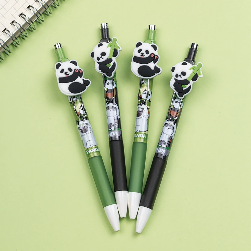 Cute Panda Mechanical Pencils with Refill Rotating Eraser 0.7mm HB Pencil Leads Retractable Pencil for Student School Supplies