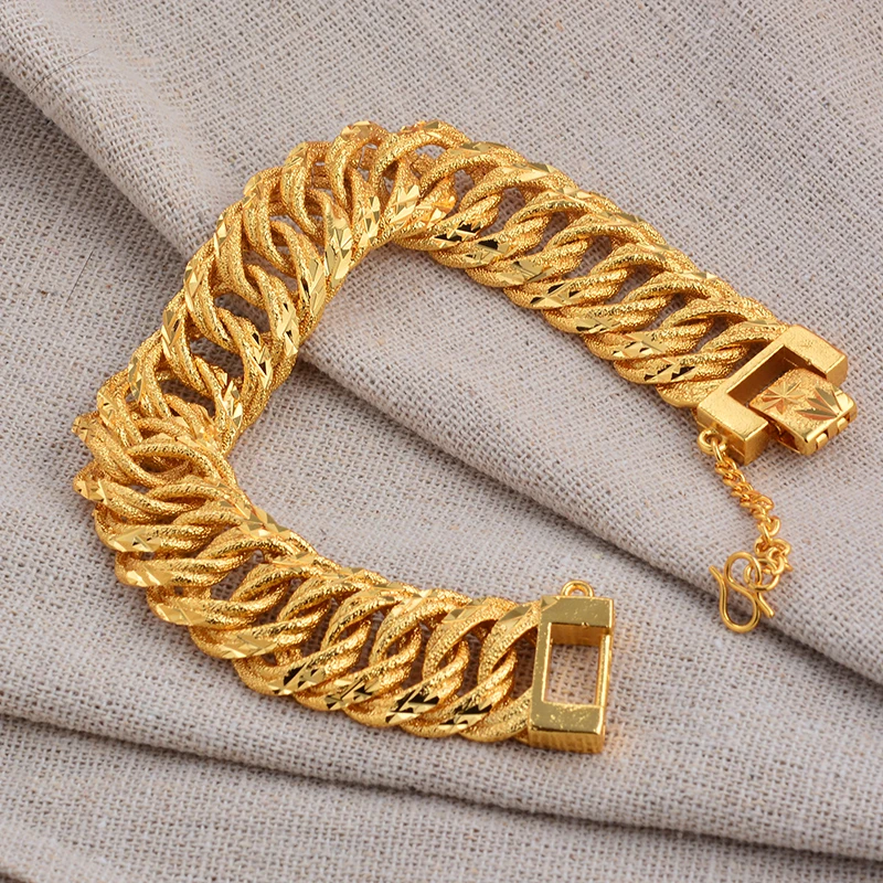 

African Nigerian Wedding Gold Color Bangles For Women Girls Ethiopian Wedding Bracelets Gifts