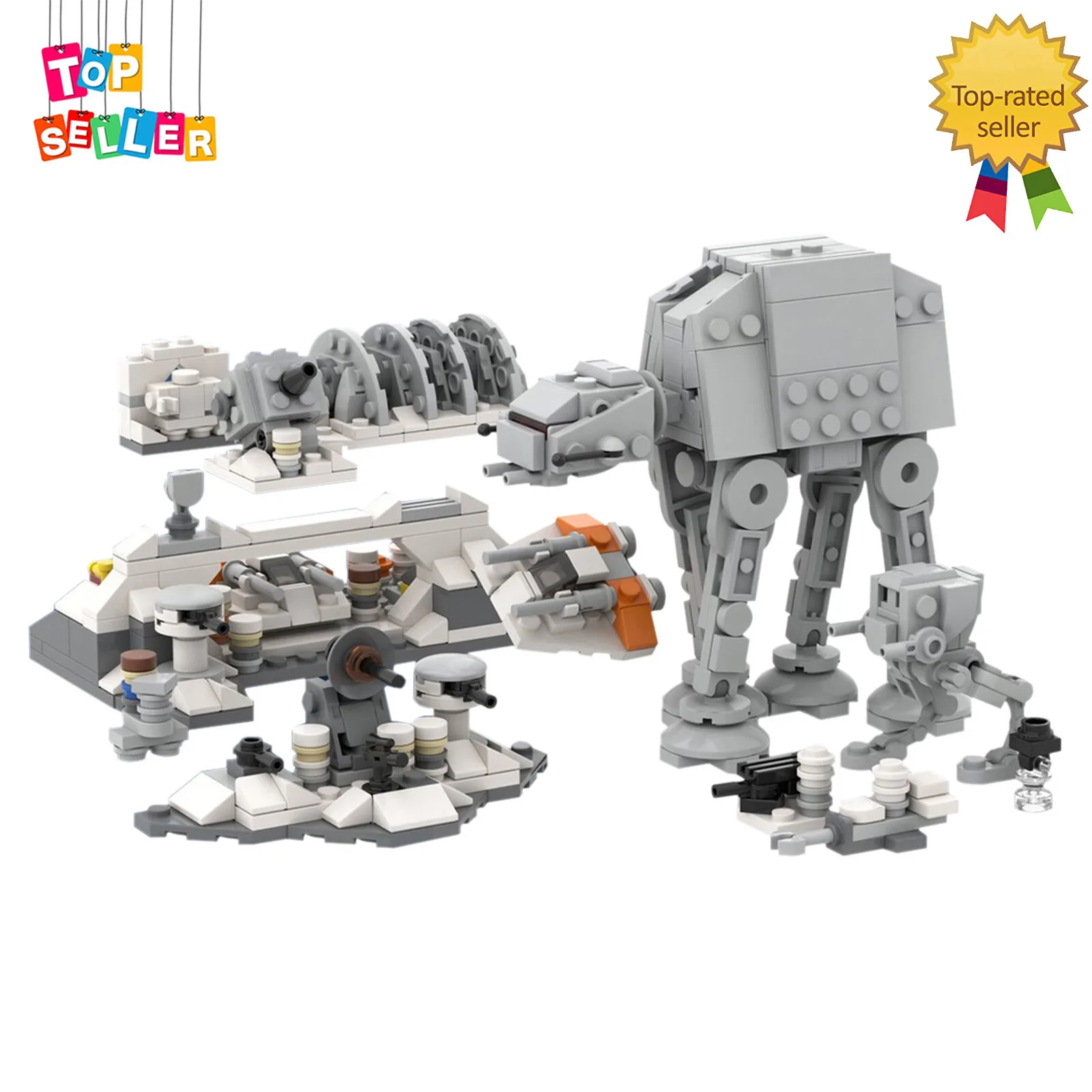 

Custom MOC: C4925 Micro Assault on Hoth 567 Parts Gift for Christmas