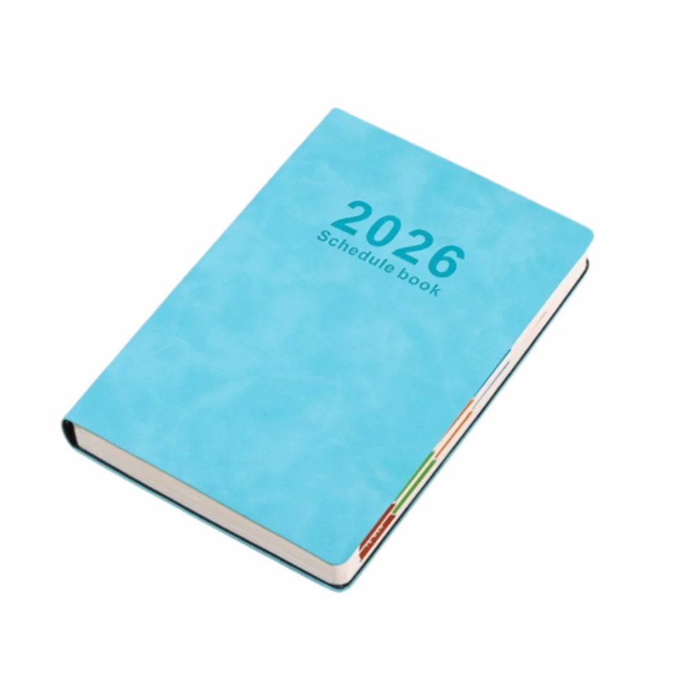

English 2026 Schedule Planner Notepad 12 Months Bookmark 365 Days Efficiency Notebook Thick Paper Portable Office Work Planner