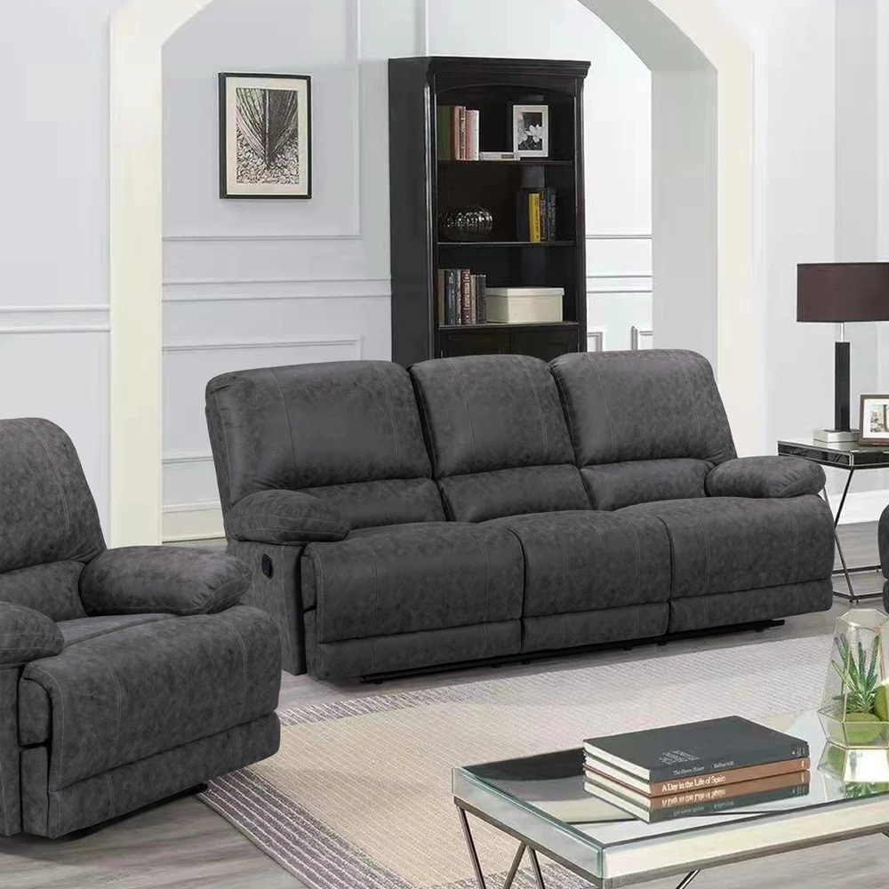 Fabric Electric Recliner Sofa 3 2