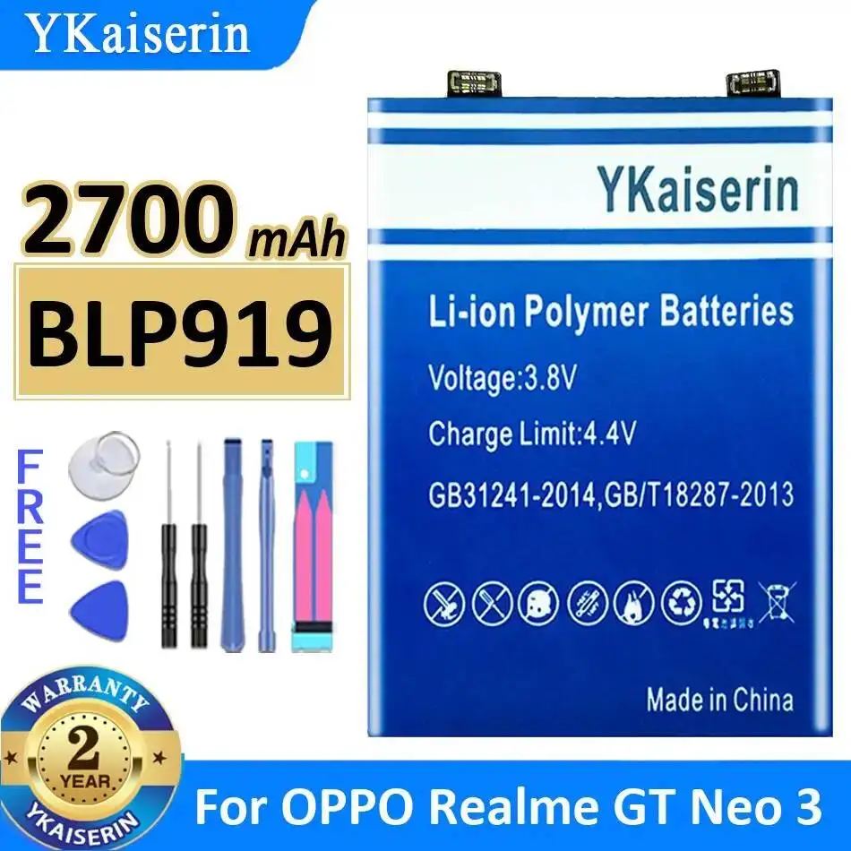 

Аккумулятор BLP919 с длительным сроком службы для мобильного телефона Oppo Realme GT Neo 3, 2700 мАч