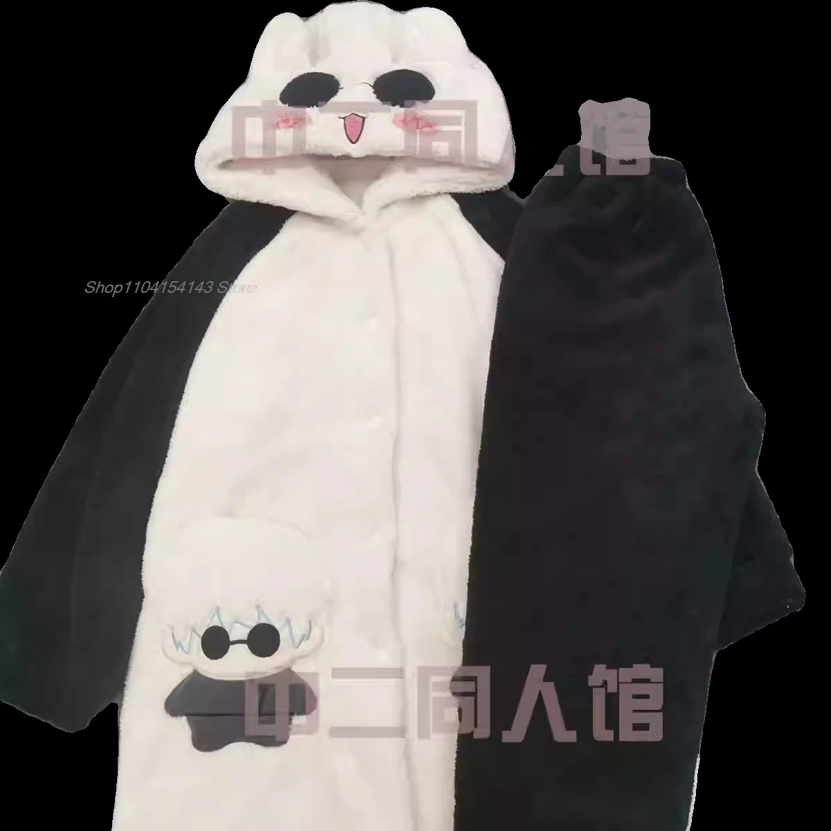 In Stock Anime Jujutsu Gojo Kaisen Cosplay Satoru Gojo Costumes Thickened Nightgown Set Cute Style Home Pajamas Set