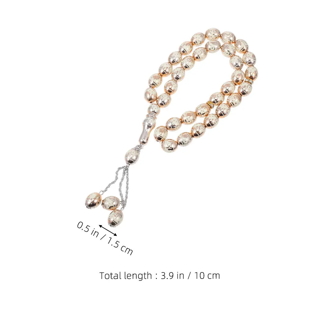 2 قطعة سبحة صلاة أكريليك تسبيح 33 عدد متعدد الألوان أساور مسبحة رمضان إسلامية التأمل العبادة الدينية مطرز