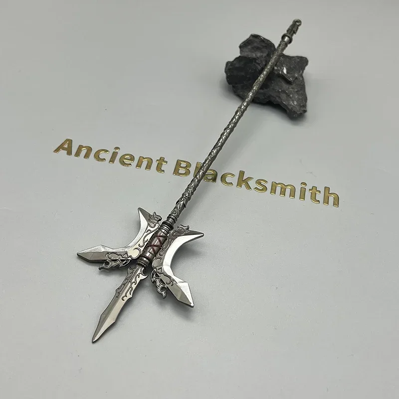 22cm Wo Long: Fallen Dynasty Game Replica Sky-Piercing Halberd Metal Weapon Model Lu Bu Collectible Decoration Accessory Toy Boy