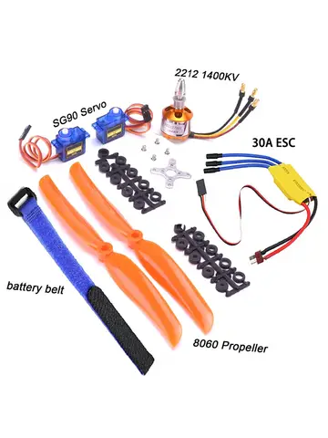XXD A2212 2212 1400KV Brushless Motor 30A ESC Motor SG90 9G Micro Servo 8060 Propeller Set for RC Fixed Wing Plane