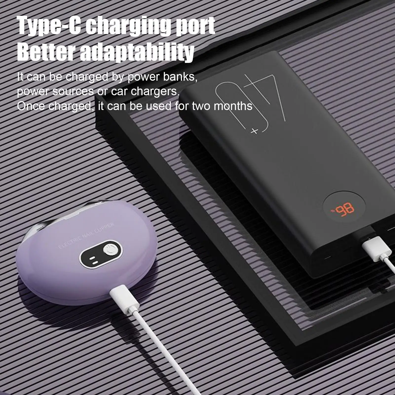 

Электрический триммер для ногтей, перезаряжаемые кусачки для ногтей с 3-скоростными шестернями, шлифовальная машина с цифровым дисплеем и защитой от защемления для удаления и ухода