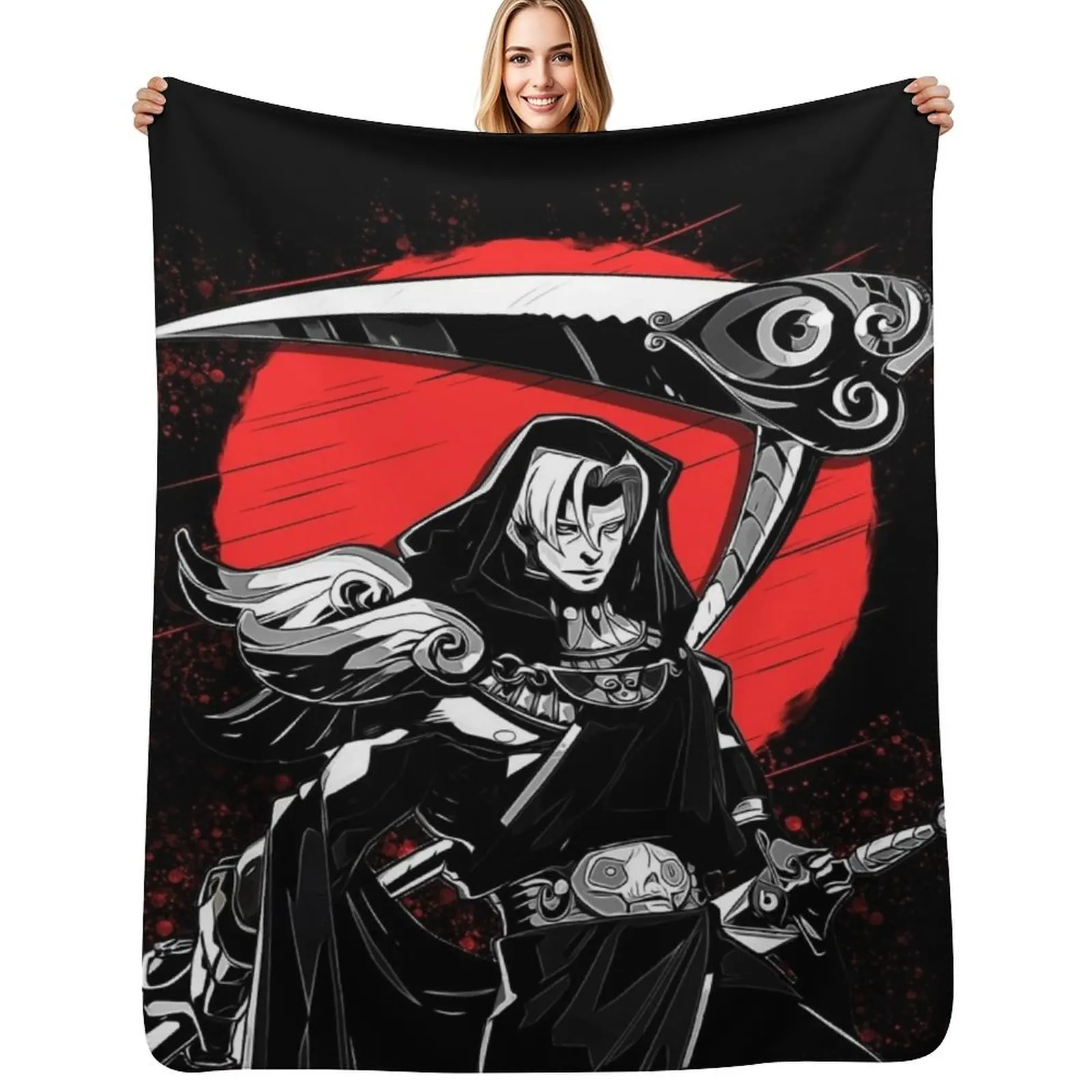 

Thanatos - Hades Throw Blanket Multi Use Warm Blanket for Living Room Bedroom