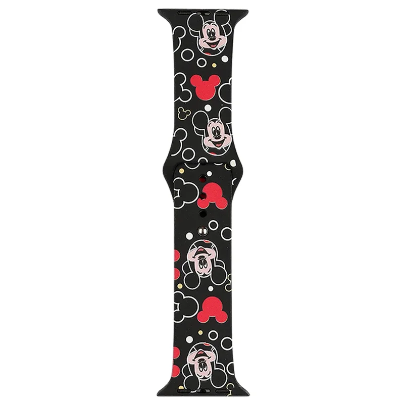 Mickey Minnie Watch Strap band 44mm 40mm for iwatch Bracelet series 7 6 Se 5 4 3 2 1 42mm 38mm printing Replacement