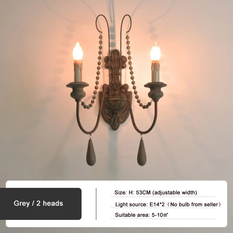 Vintage American Country Wall Lamp French Living Room Dining Room Bedroom Corridor Staircase Balcony Decorative Wall Lights