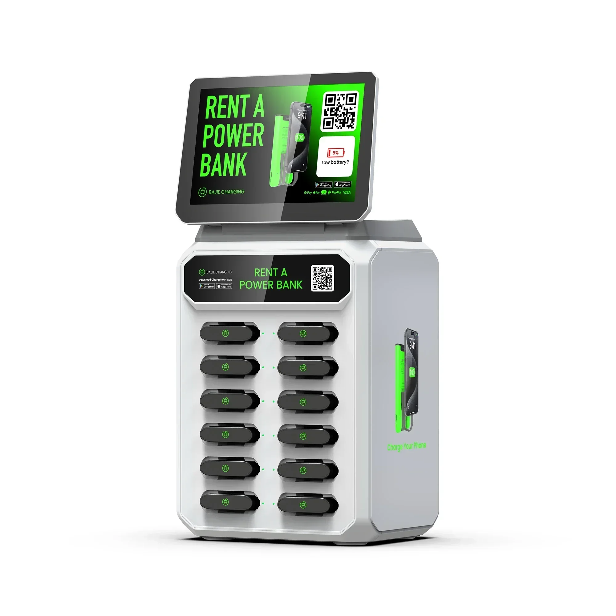 

CHKJ mobile phone charging kiosk 12-slot indoor shared power bank mobile power hotel Coffee shop internet cafe self-service