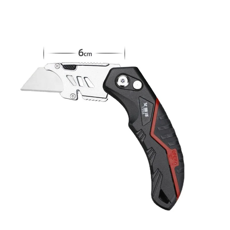 Multifunctional Utility Knife Retractable Sharp Cut Heavy Duty Steel Break Blade Paper Cut Electrician Professional Christmas