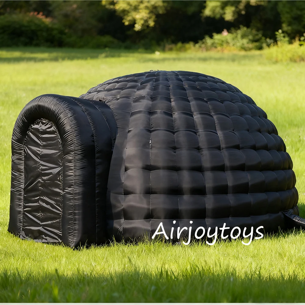 20ft العملاق أسود/أزرق نفخ قبة خيمة نفخ القباني خيمة الهواء خيمة للخارجية نادي حفل زفاف الحدث التخييم #2