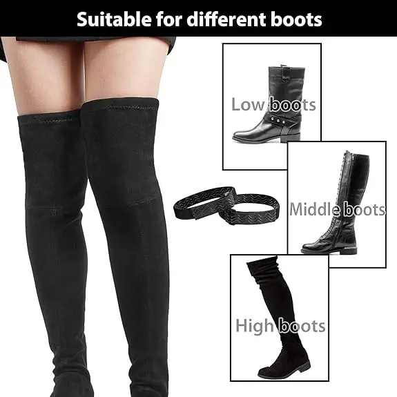 

Регулируемые эластичные ремни для высоких сапог с застежкой-липучкой, предотвращающие скольжение и обеспечивающие надежную фиксацию обуви.