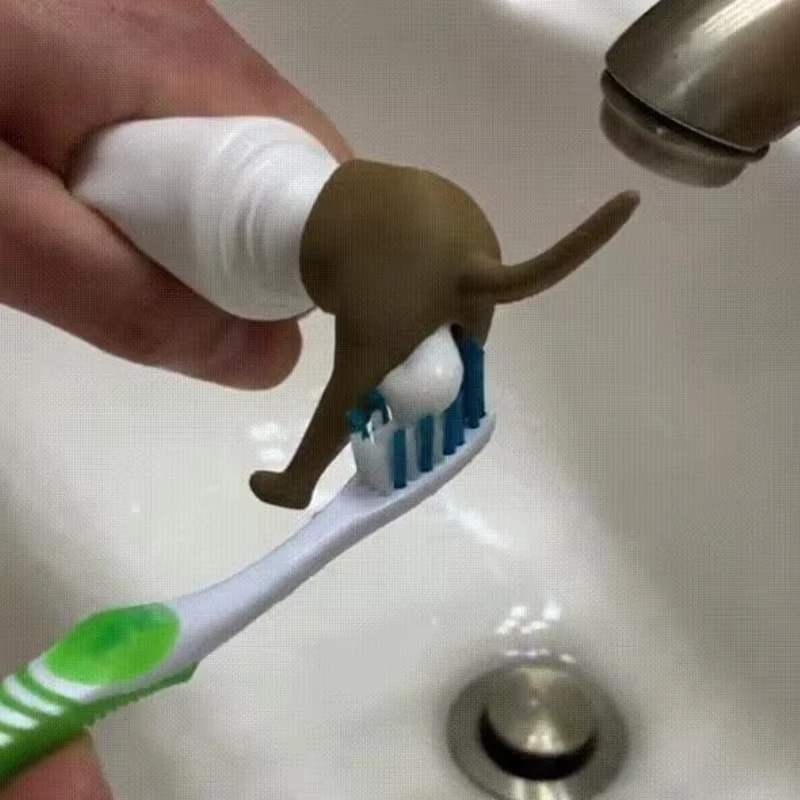 Pooping Dog Butt Toothpaste Topper Creative Dog Shaped Toothpaste Squeezer Popping Shreks Dog Butt Dispenser For Adults And Kids