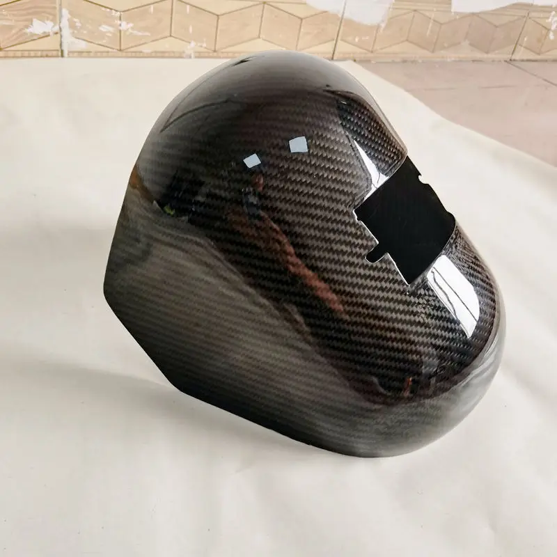 High Strength Carbon Fiber Welded Helmet Mask - Heavy Duty Industrial Fire Shield for High Strength Welding