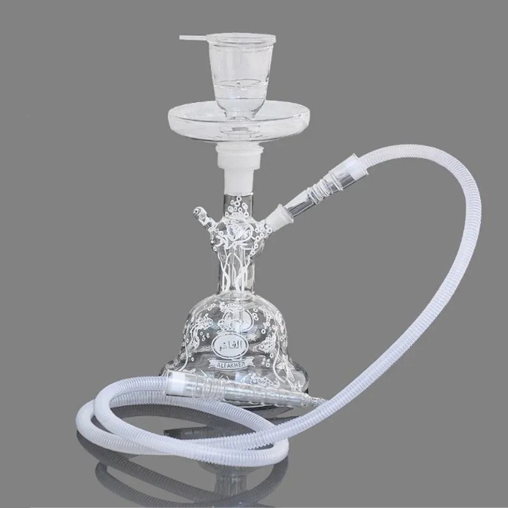 Complete Range of Styles Glass Frosted Shisha Flavor Hookah Set Delicate Pattern Narguile Chicha Completo Sheesha Accessories