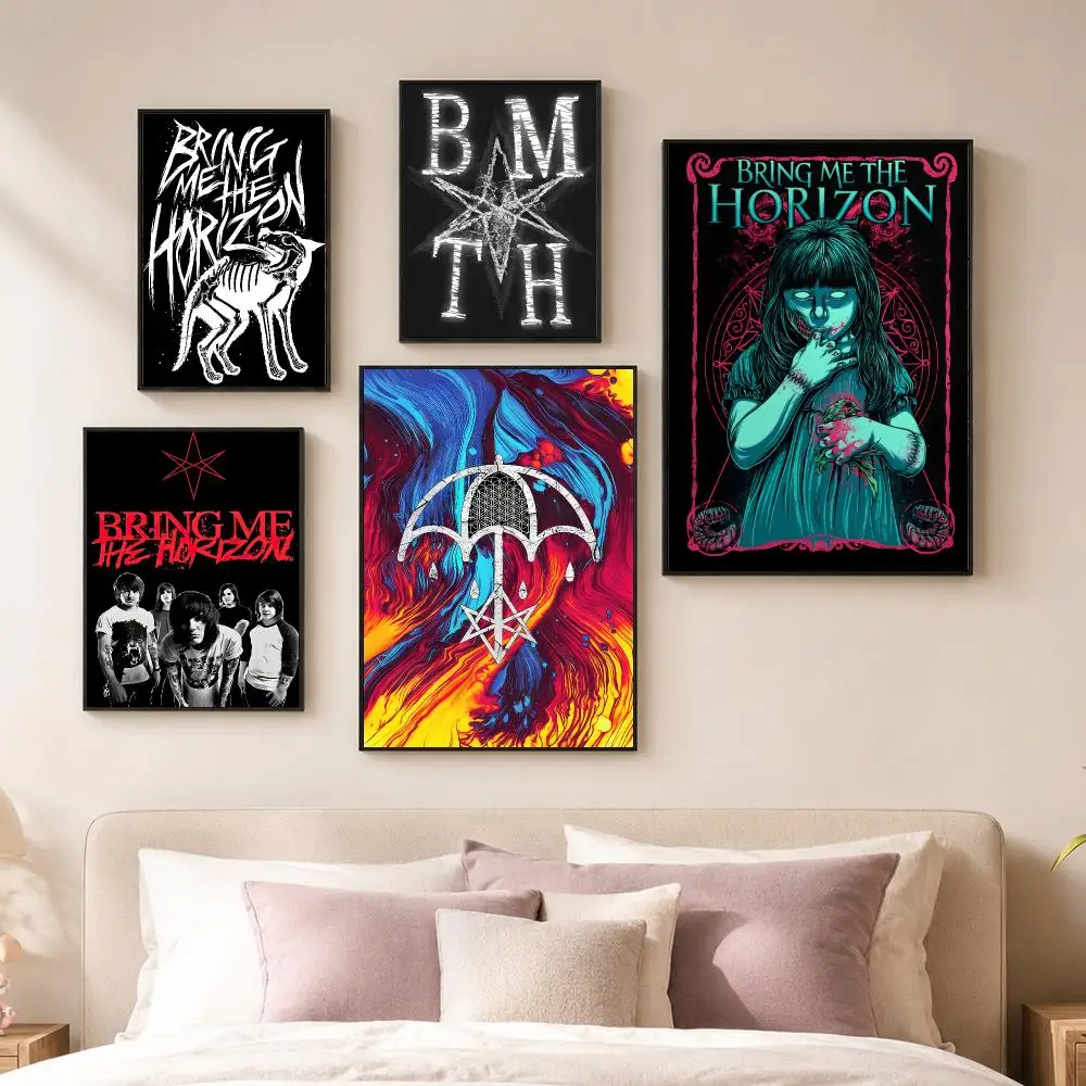 Rock Band B-Bring Me the Horizon Poster Vintage PP Paper Wall Art Home Decor Print for Bedroom Living Room Aesthetic Gift