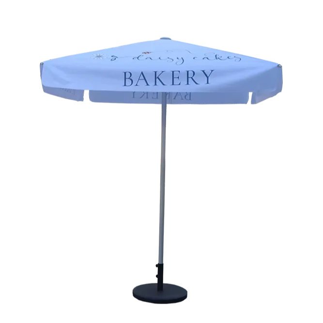 Custom Printed Logo 2x2m Outdoor Garden Parasol Umbrellas Aluminum Frame Pop Parasol for Patio Advertising & Events Promotion
