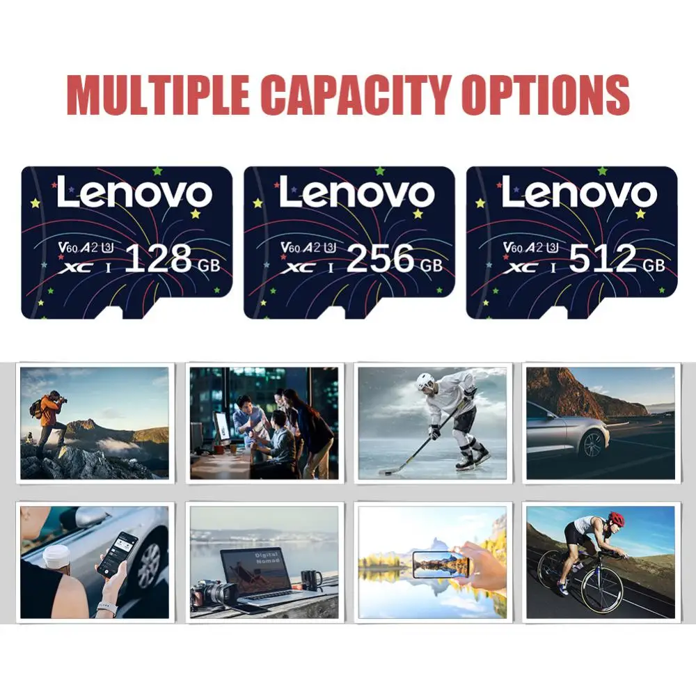 Lenovo 2TB Mini SD Card 256GB Micro TF SD Card 512GB 1TB TF Flash Card 128GB High Speed Memory Card Waterproof For Phone Camera