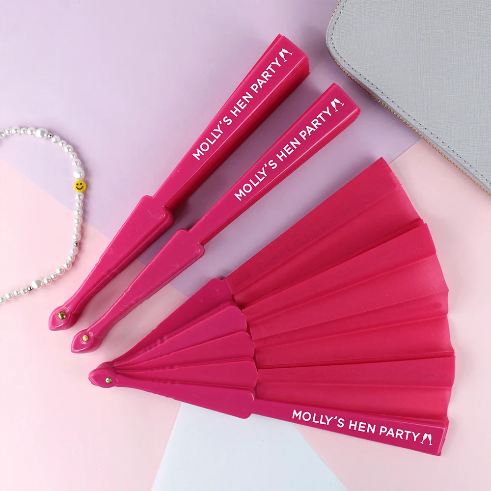 Personalized Hand Fans Bridesmaid Gifts Summer Pool Party Favors Hen Party Wedding Decor Bachelorett Parti Gifts Fan Tea Party