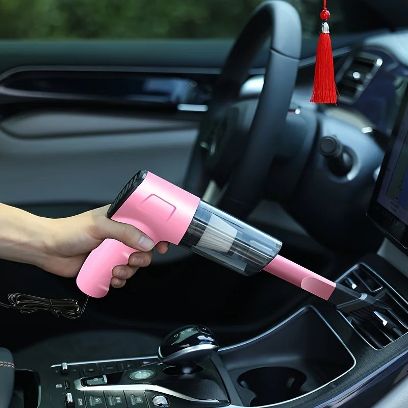 

High power 12V car vacuum cleaner, car plug power mode, 0.1-0.2L dust cup, portable handheld vacuum cleaner for cars
