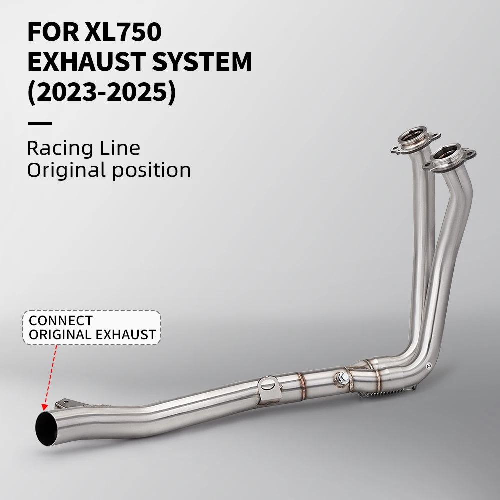 كاتم صوت عادم الدراجة النارية XL750 2023-2025 متوافق مع أنبوب متوسط سهل الارتداء أصلي أو 51 مم يعزز الأداء #1