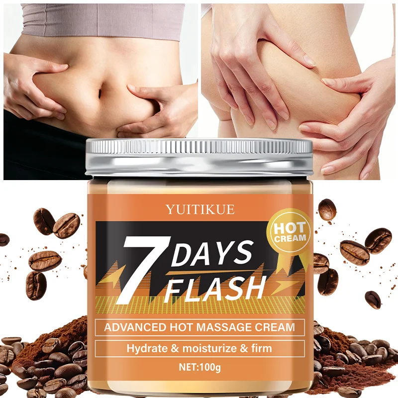 كريم YUITIKUE 7 أيام فلاش هوت 100 جرام - تدليك ساخن متطور، يشد البشرة وترطيبها، للذراعين والبطن والساقين، محسن للتمرين #3