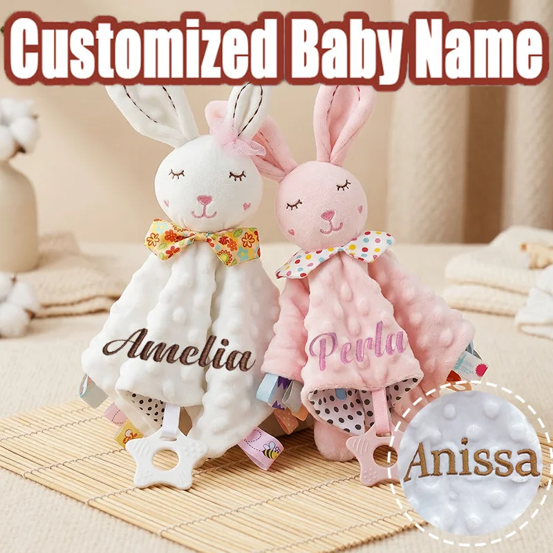

Customized Safety Doll for Baby Shower Personalized with Embroidered Baby Name And Animal Design Ideal for First Birth Gifts