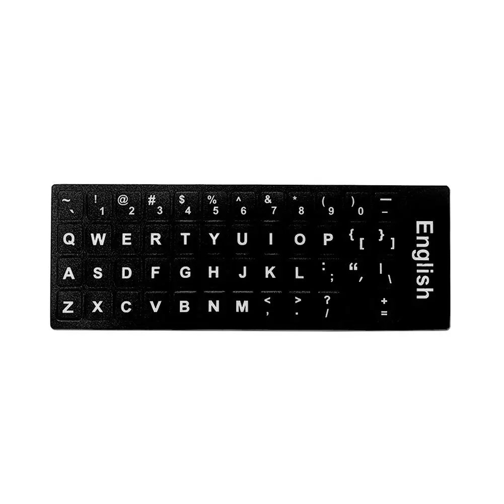 Stiker Keyboard huruf Inggris PVC buram stiker untuk Tablet Notebook komputer Desktop Keyboard Keypad Laptop U8J7