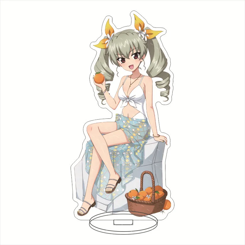 16CM Anime Game Figure GIRLS und PANZER Miho Nishizumi Anchovy Darjeeling Alice Shimada Beach Cos Acrylic Stand Ornaments Gifts view 2