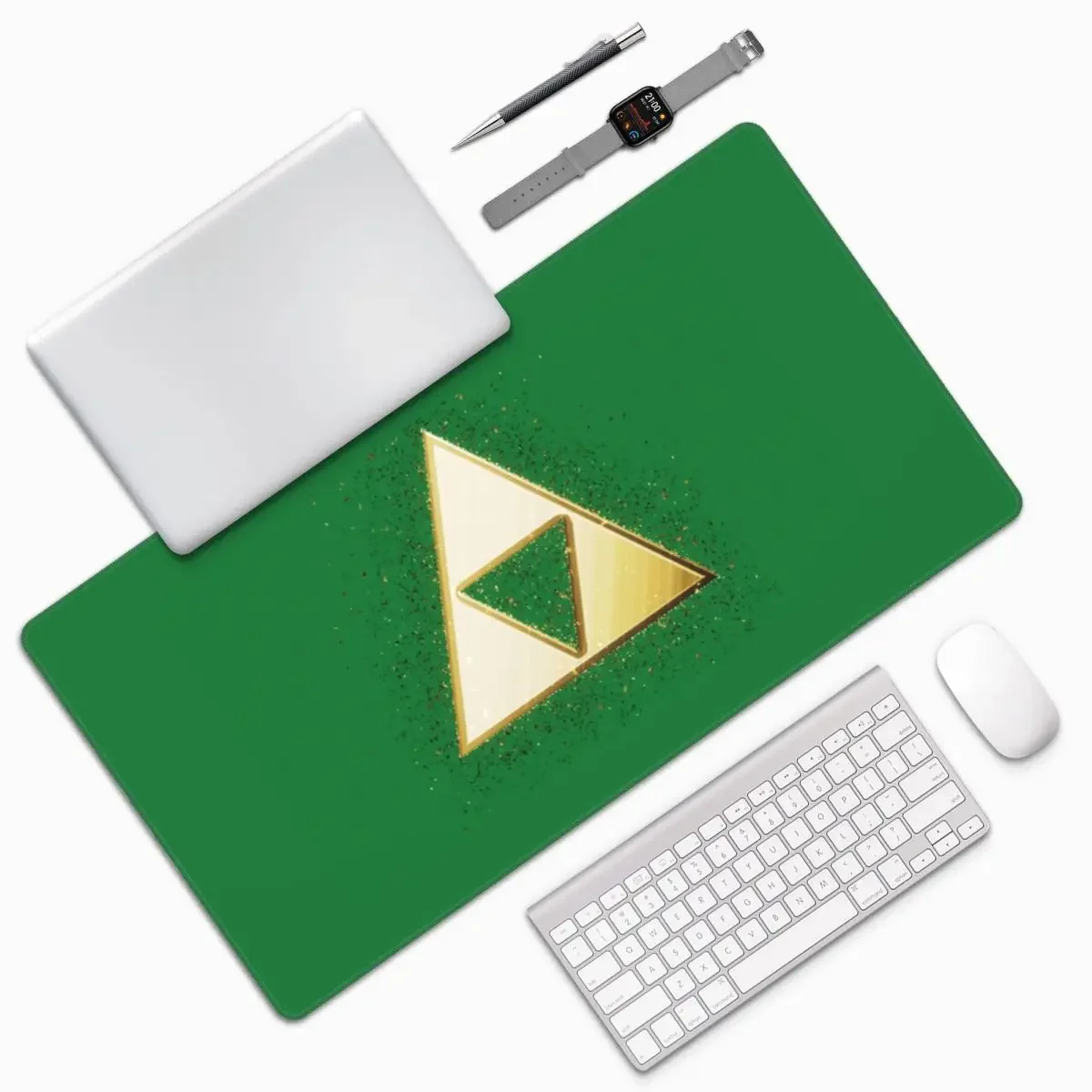 Gold Triforce Glitter Paint Splatter Large Mouse Pad Computer Keyboard Mouse Mat Gamer PC Laptop Desk