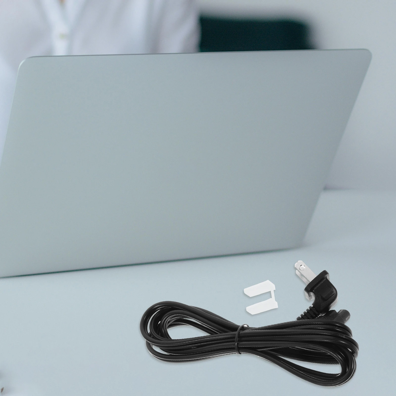 

American-Style 90-Degree Bent 2 Prong Power Cord For Radio Pc Shaver Appliance Flat Plug Adapter Extension Cable Electrical