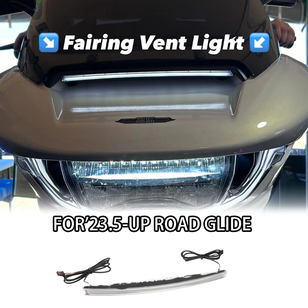

For Harley Touring CVO Road Glide ST FLTRXST SE 2023-2025 Batwing Fairing Vent Trim LED Accent Light