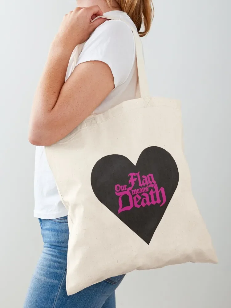

Ofmd logo-in black heart Tote Bag hand bags custom fabric bag Large bags for women Eco bag