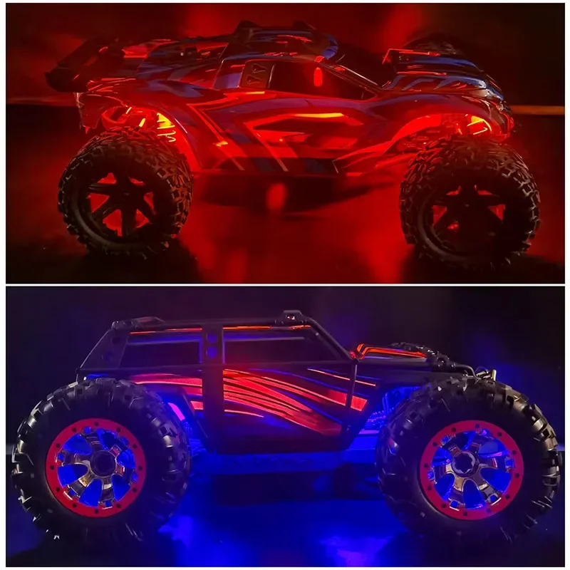 RC Car Chassis LED Lights Bar Lamp Strip for 1/10 Traxxas Crawler TRX4 Defender Axial SCX10 90046 Rustler RC4WD FMS YIKONG 40083