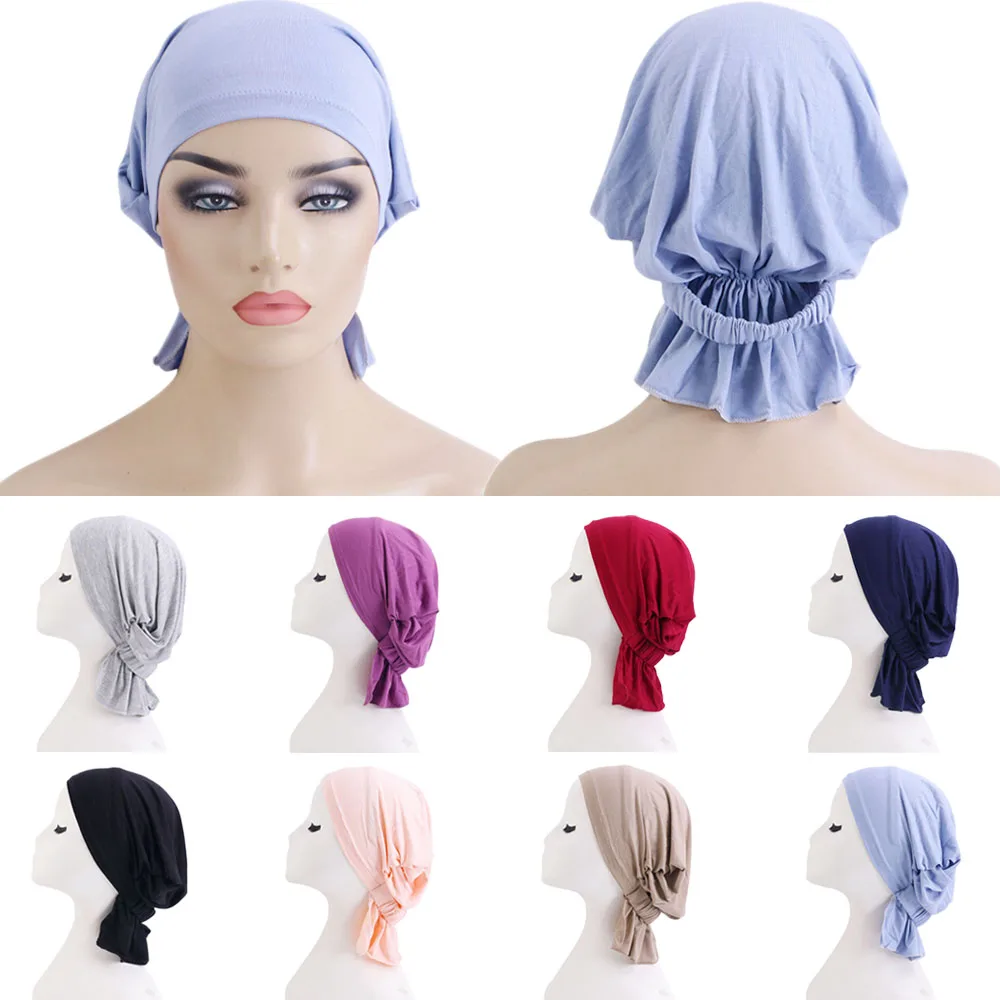 

Inner Hijab Cap Modal Cotton Muslim Women Turban Islam Underscarf Undercap Bonnet Solid Soft Jersey Stretch Turbante Mujer Hat