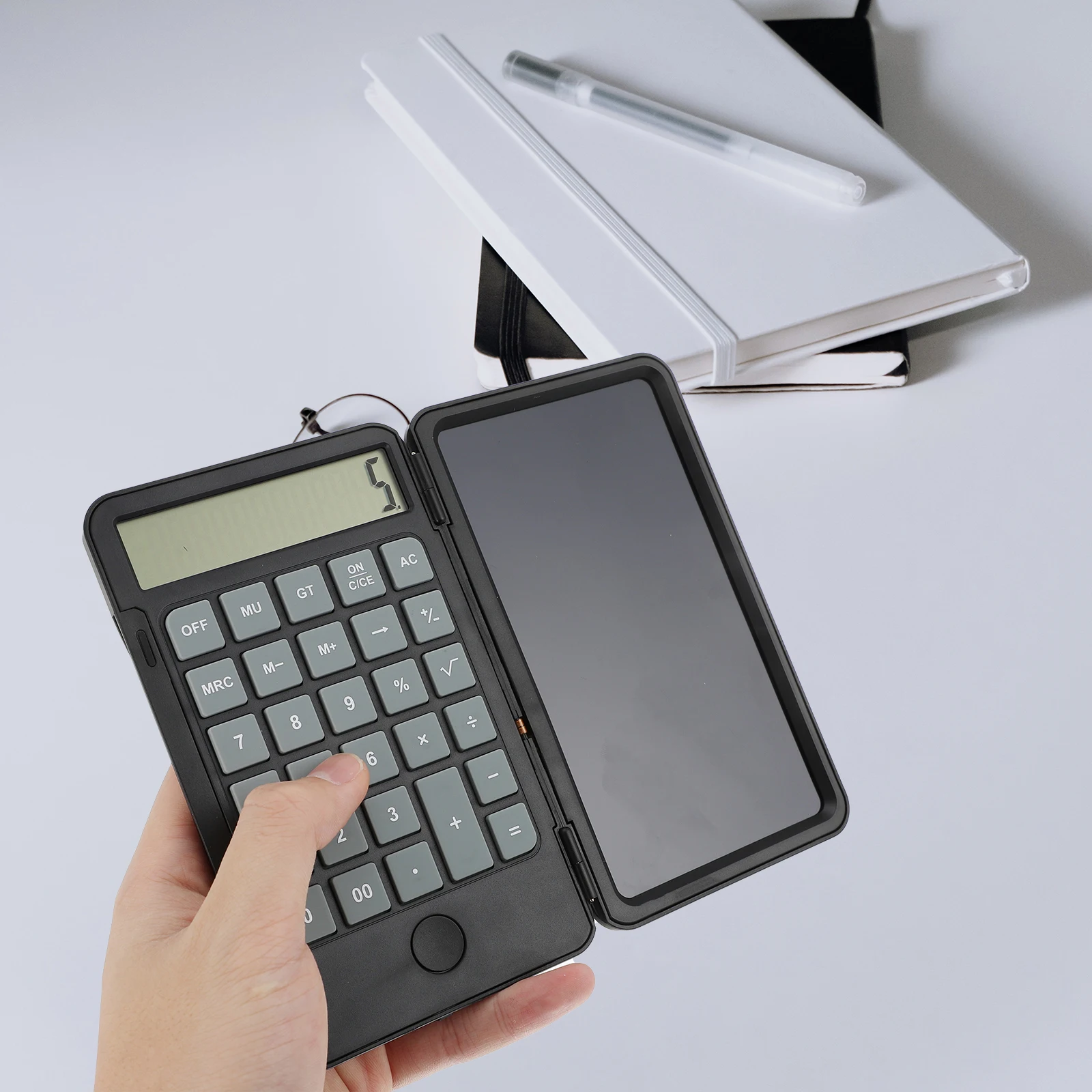 

LCD Tablet Trustworthy Calculator Handwriting Board Liquid Crystal Portable with Plastic Notepad Multi-functional