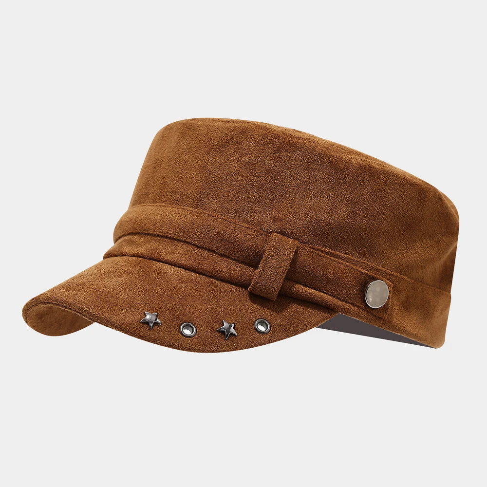 Cap Suede Women Hat Casual Windproof Sun Protection Headwear Accessory For Autumn Winter Spring Outdoor Casual