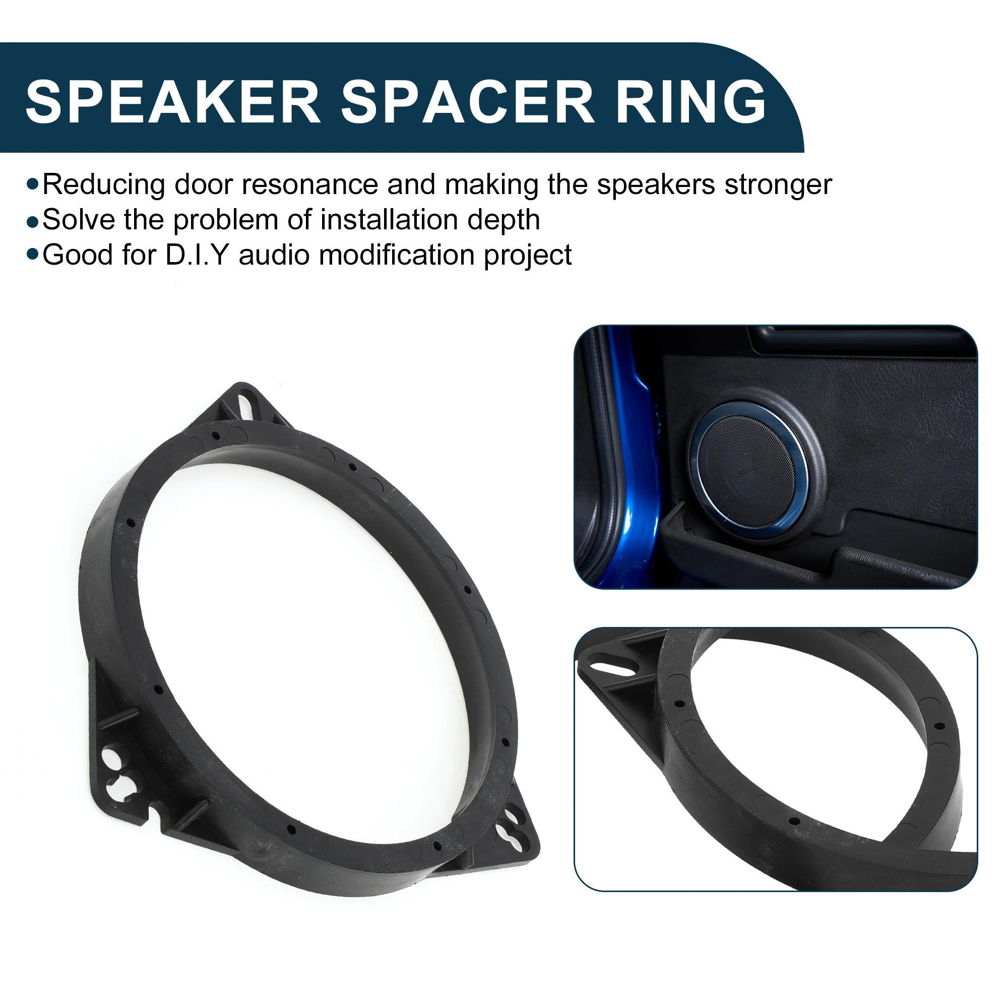 UXCELL Speaker Spacer Ring Tweeter Speaker Spacer Adapter for Toyota for 6.5