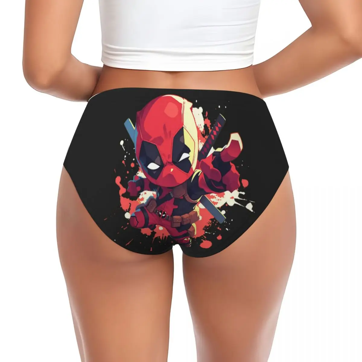 Custom Womens Deadpool Cute Movies Panties Underwear Female Breathable Briefs Underpants