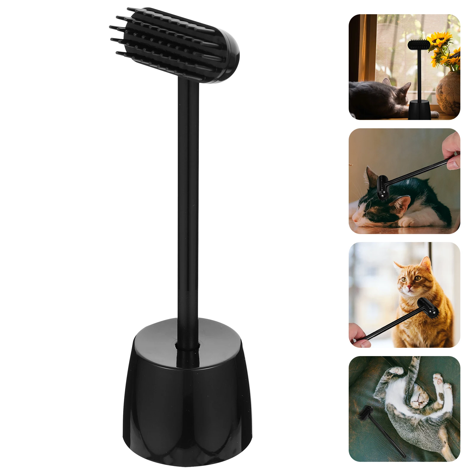 

1 set 1 Set Pet Long Handle Cat Dog Grooming Brush Storage Base Multi Functional Massage For Pet Grooming Dog Brush Cat Massager