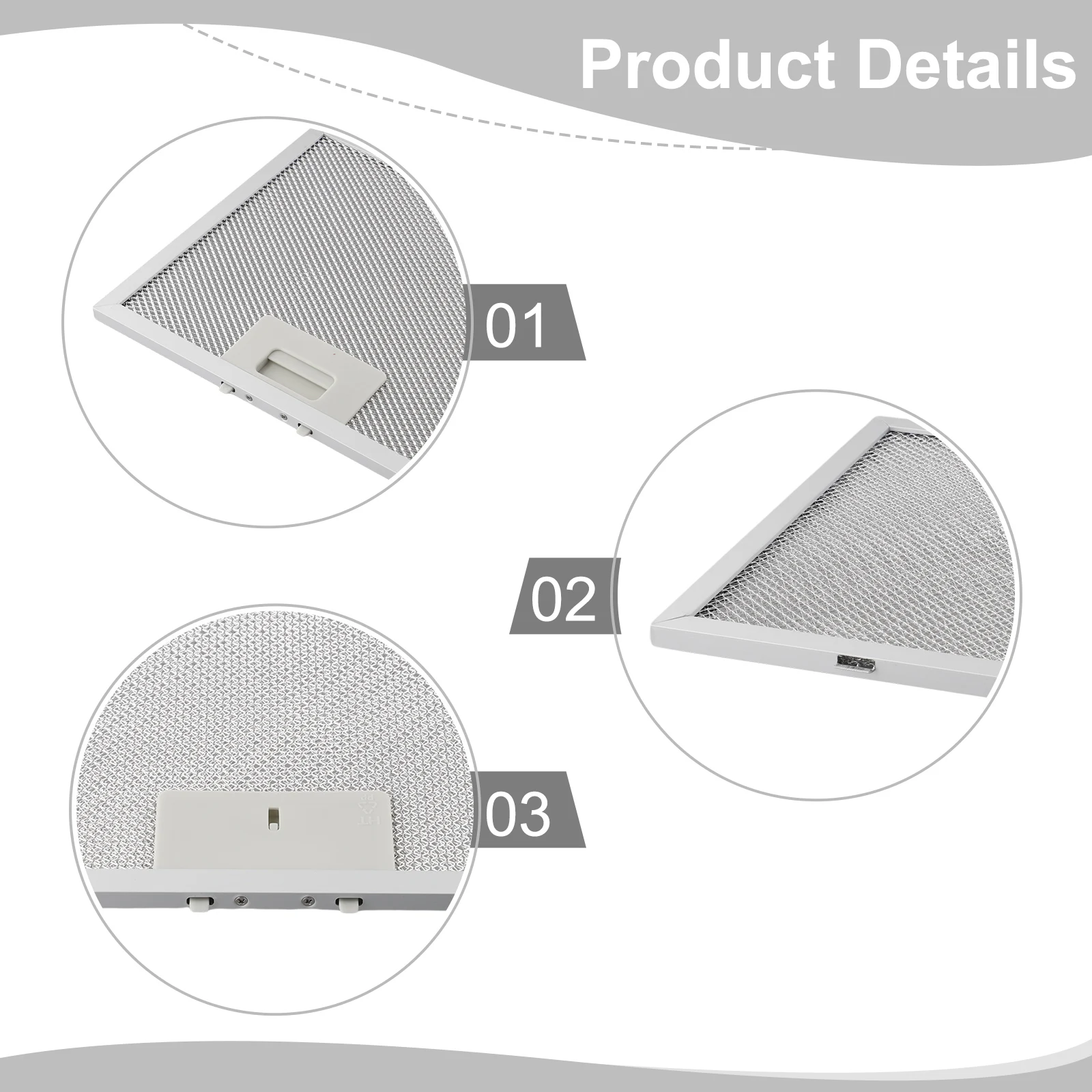 Mesh Extractor Vent Filter Aluminized Layers Layers Of Aluminized Grease Filtration Silver Vent Filter X X Mm Aluminum None