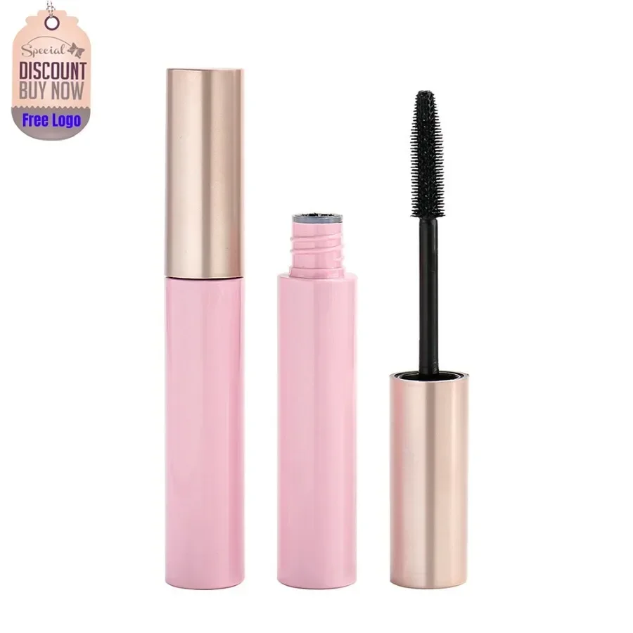 Custom Pink Tube Long Lasting Curling Mascara Quick Drying Natural Smudge-proof Lengthening Eye Makeup Tools Bulk