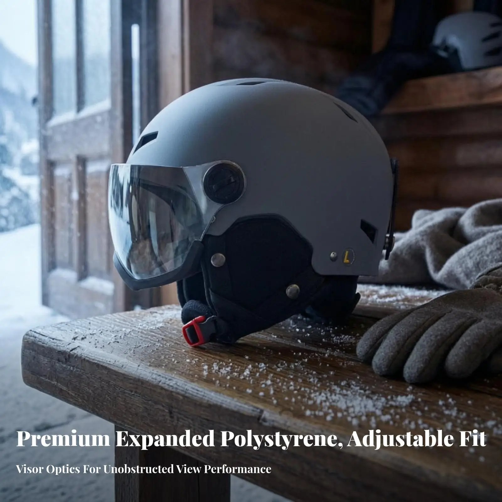 Ski Helmet with Anti-fog Visor Comfortable Liner Snowboarding Protector for Winter Activities