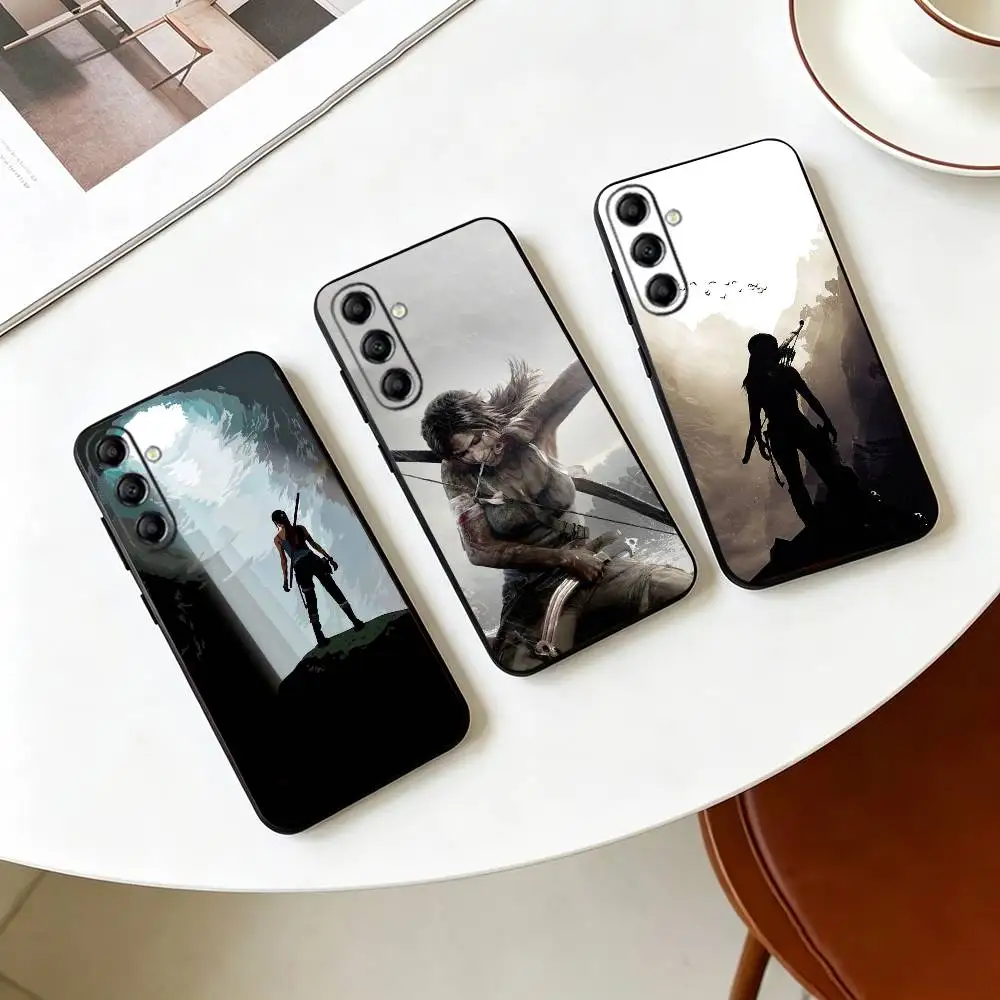 T-Tomb Raider Print  Phone Case For Samsung Galaxy A73,A72,A71,A70,A53,A52,A51,Soft Silicone Black Cover