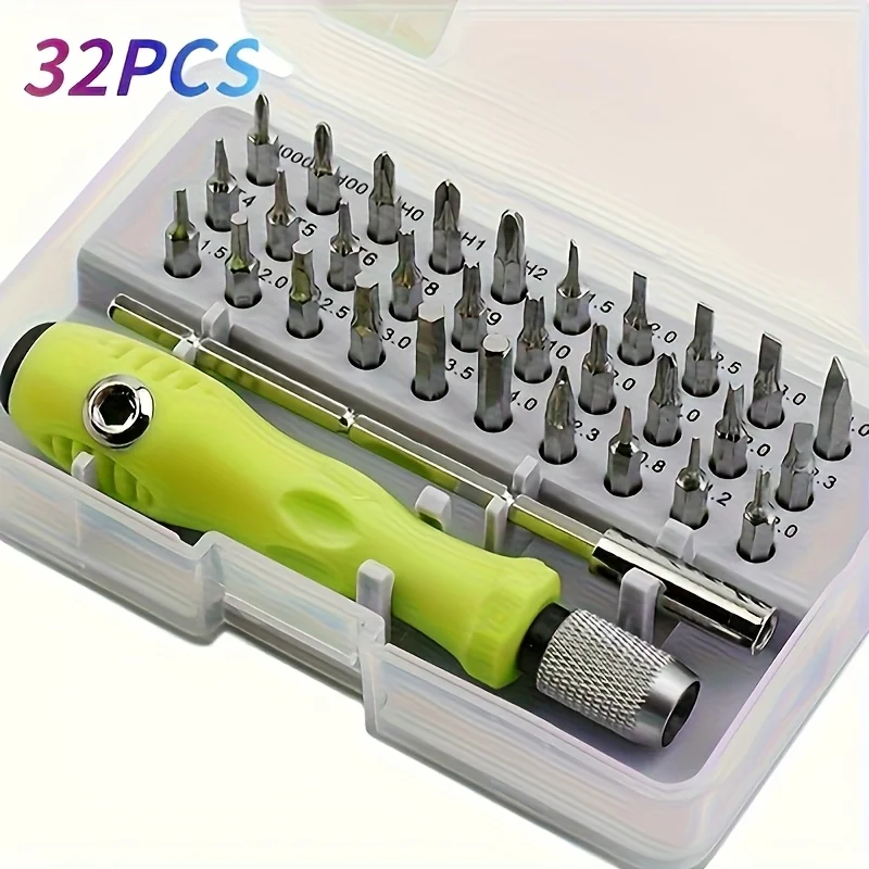 Image of 32-in-1 Mini-Präzisions-Schraubendreher-Set - Mini Magnetische Kreuz- und Schlitzschraubendreher, Perfekt für Möbel, Telefone, Computer